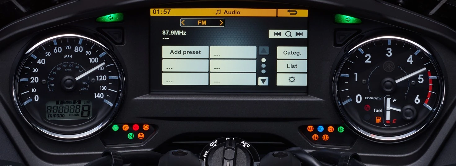 2017 Yamaha Star Venture: analogue clocks and a very digital colour infotainment screen