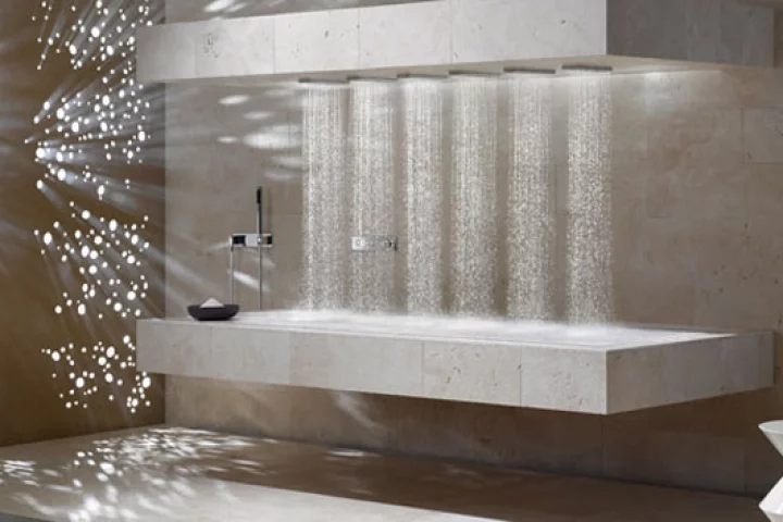 The Horizontal Shower lets you shower while reclining