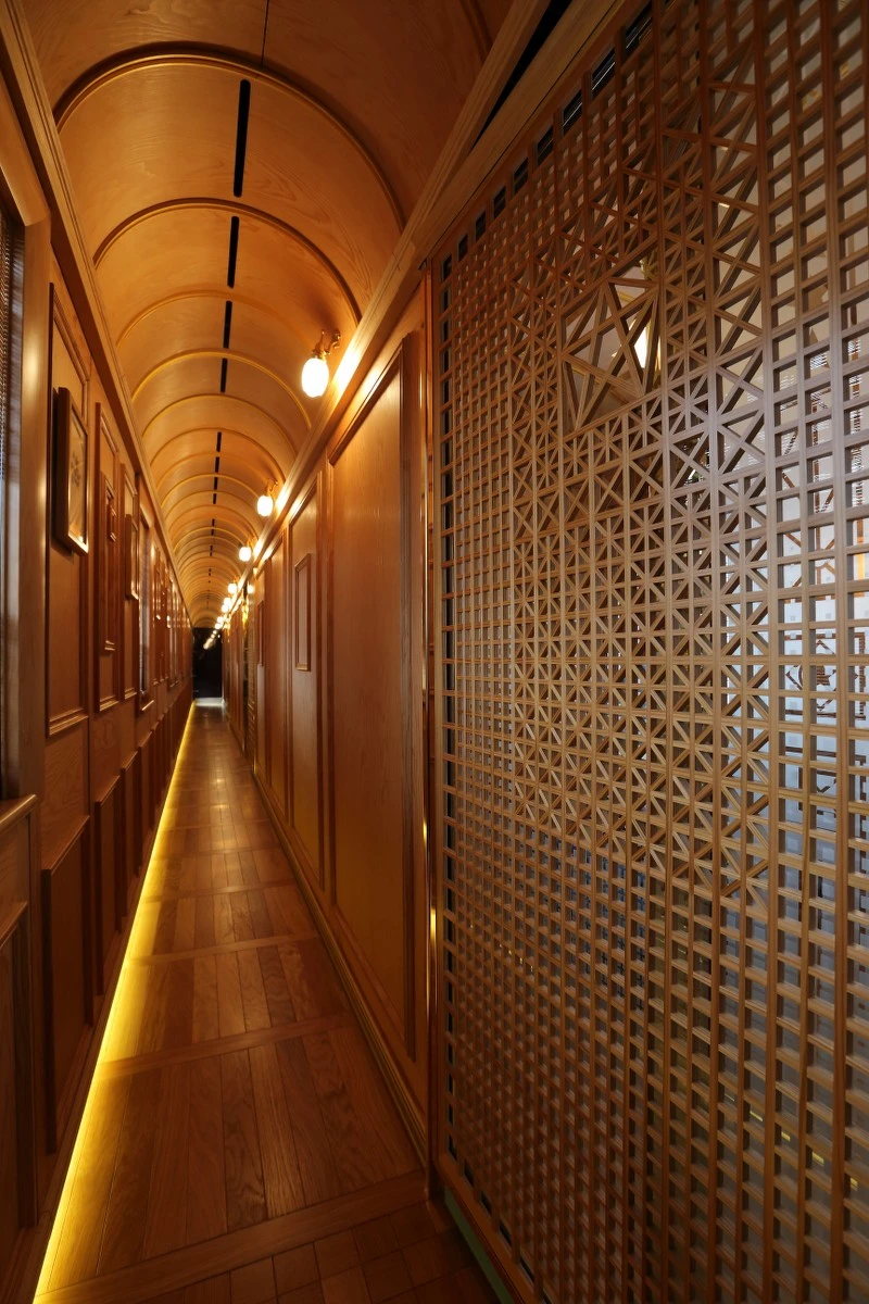 The Seven Stars cabins have been built using traditional materials such as "hinoki" cypress wood