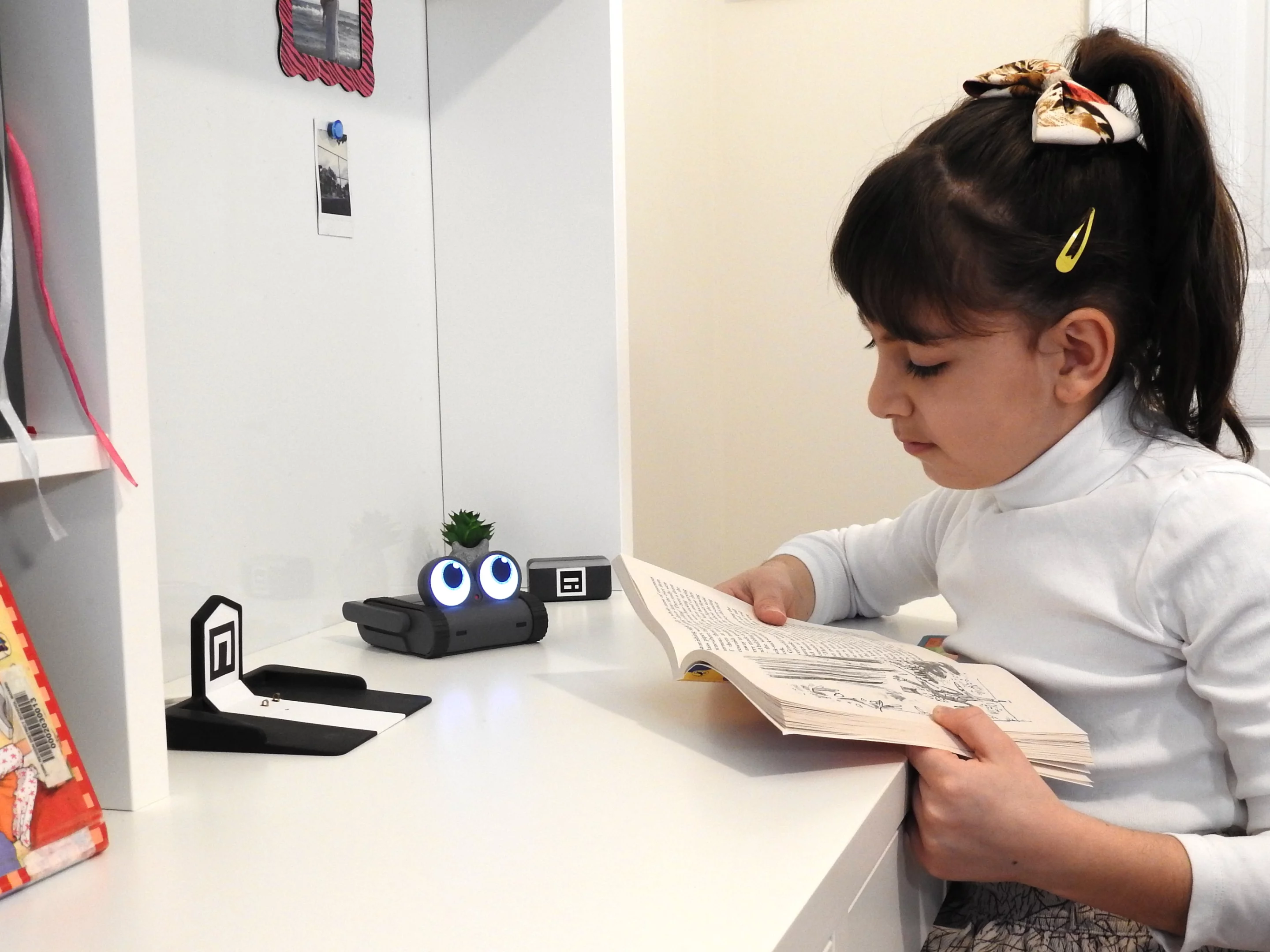 Doly comes with a charging dock for automatically topping up a low battery, along with edge sensors to ensure it doesn't tumble from a tabletop