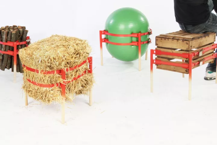 The Stooler allows almost anything to be converted into a chair