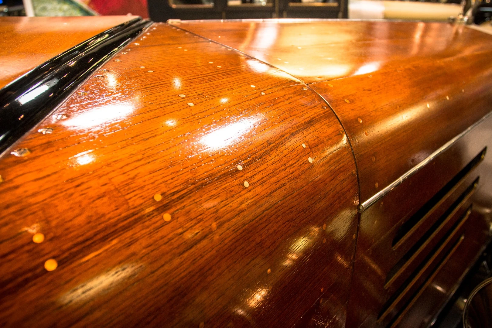 1922 Hispano-Suiza H6B Skiff-Torpedo: beautiful lacquered wooden body is clearly inspired by boatbuilding