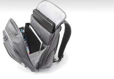 The BacPac Control notebook bag from Dicota has an iPod controller integrated into the shoulder strap