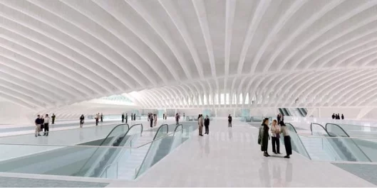 The World Trade Center Transport Hub designed by Calatrava