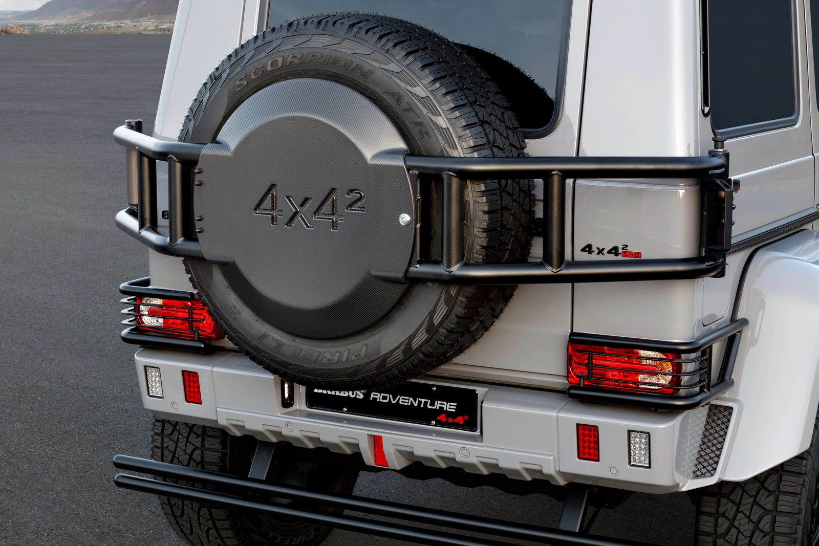 Brabus adds a tire carrier in back