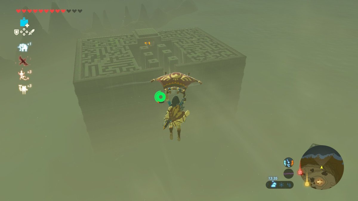 Use Revali's Gale for some extra height as you float over there.