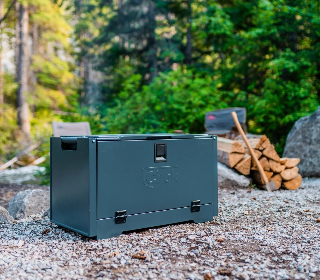 The Chuk box keeps the kitchen packed and ready to ride, you just worry about other camping gear and provisions