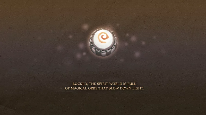 Collect orbs to slow the speed of light