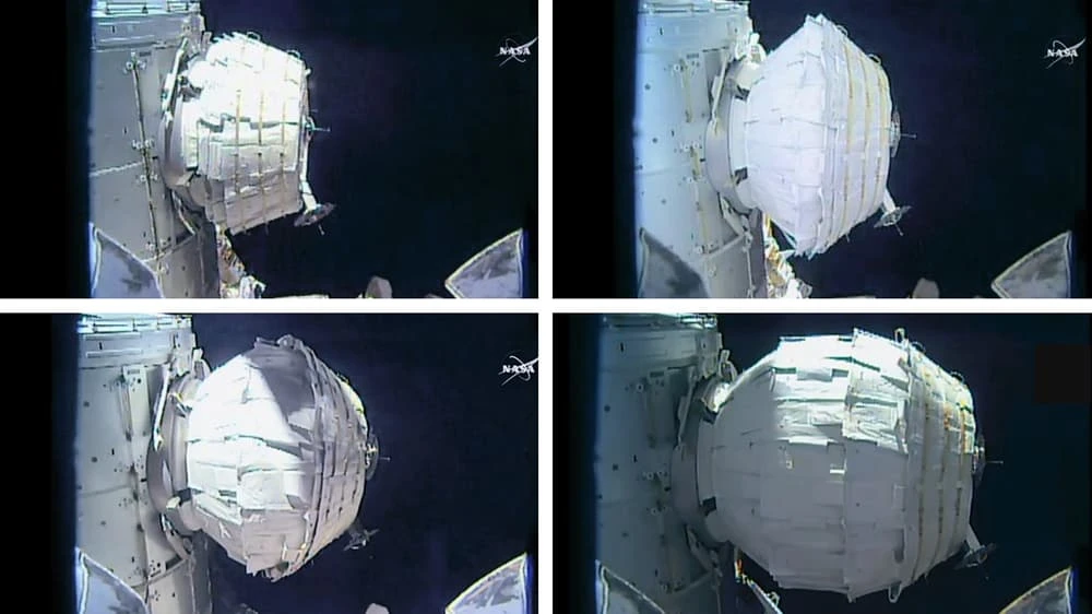 BEAM was carried to the ISS by SpaceX's Dragon cargo ship on April 16