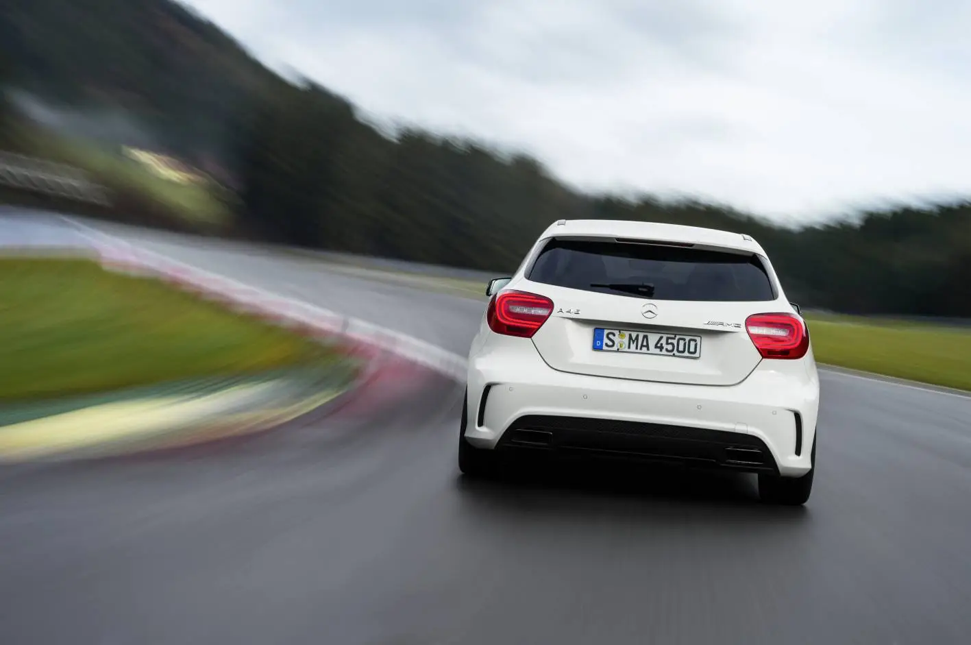 The A 45 AMG has electronically limited top speed of 250 km/h (155 mph)