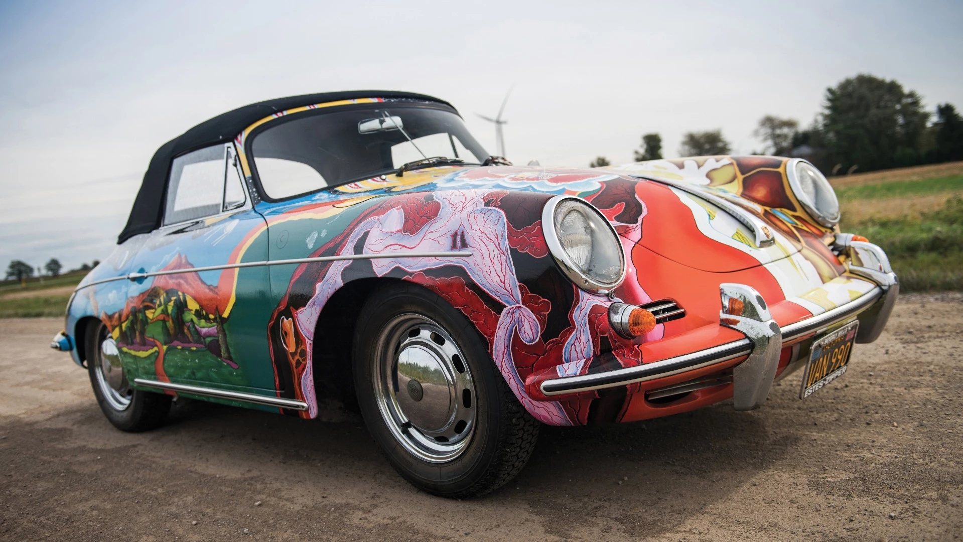 Janis Joplin's psychedelic 1964 Porsche 356C SC Cabriolet was expected to sell for between $400,000 and $600,000, but fetched $1.7 million to set a record for the Porsche 356.