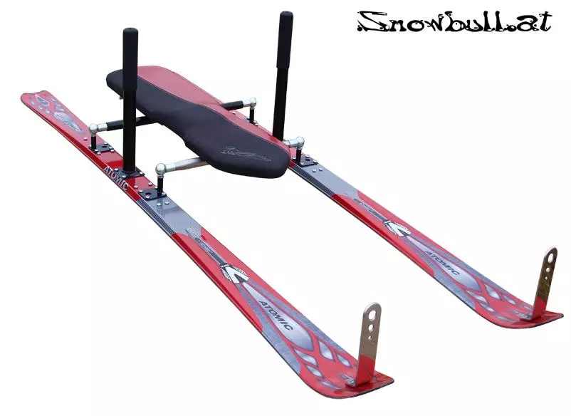The Snowbull combines skis, sled and luge (older version)