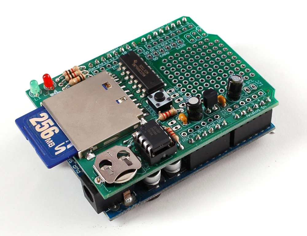 Adafruit's suggested Data Logging Shield (Photo: Adafruit)