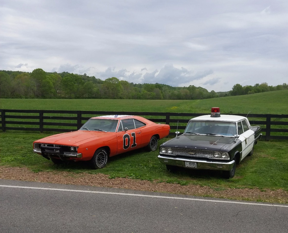 Along our driving route, we ran into these replicas of the cars from the popular Dukes of Hazzard television show