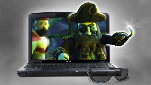 The Acer AS5738 comes with a 3D screen, 3D glasses and software to project your media and videogames into the third dimension.