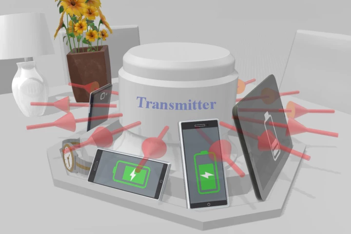 A rendering of a possible commercial version of the omnidirectional charger