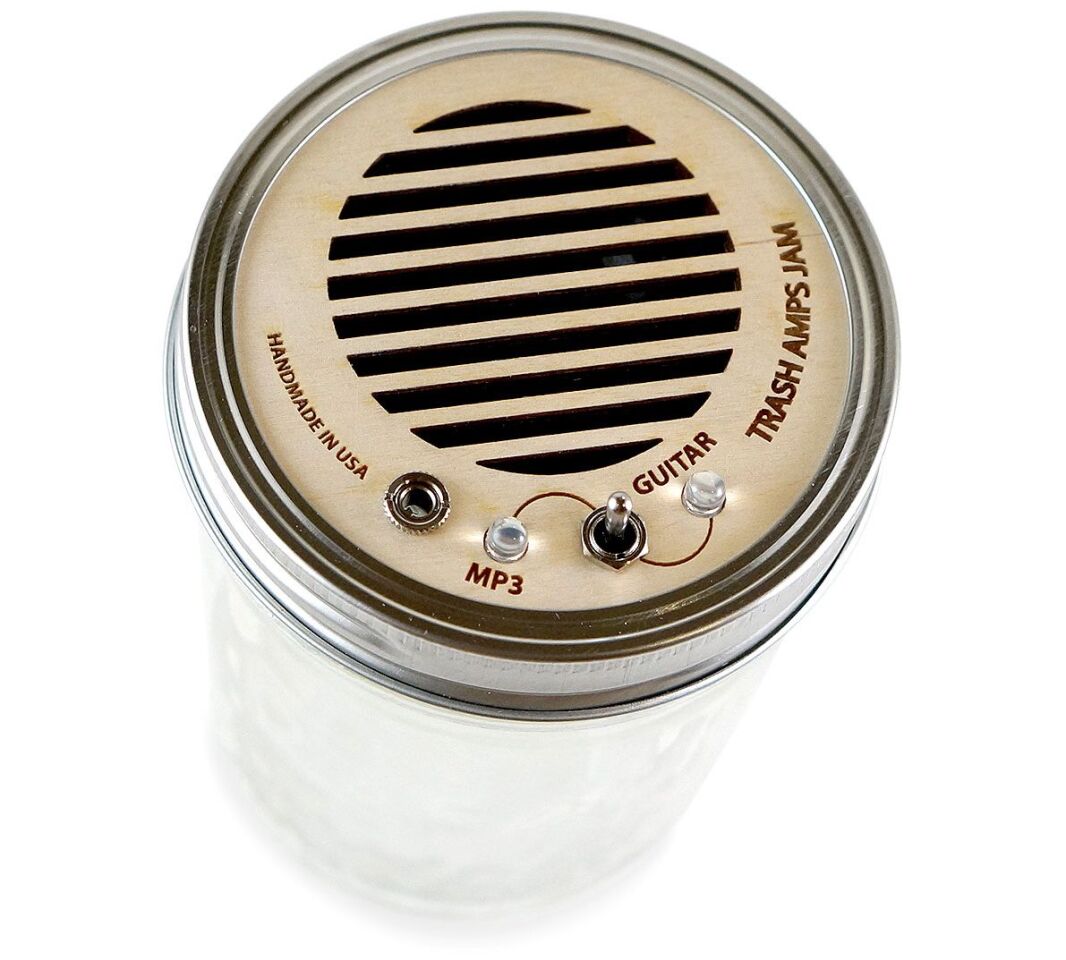 Trash Amps Jam jams a speaker and amp into a jar