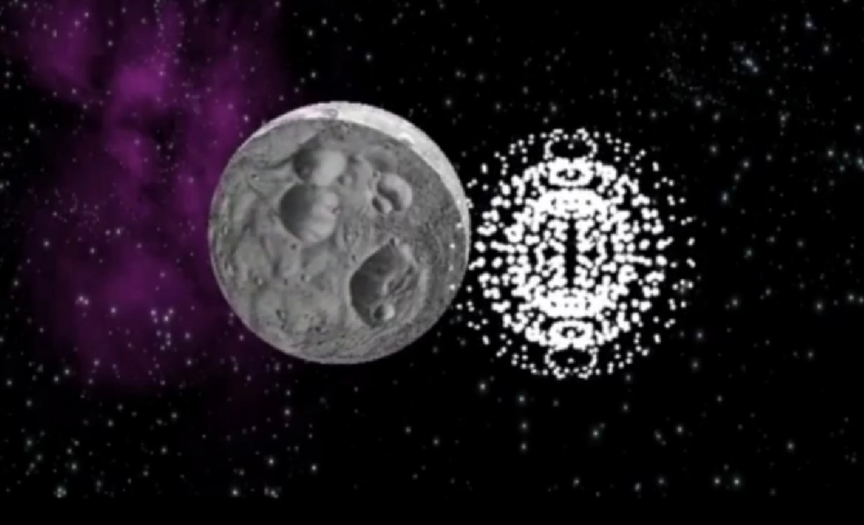 Artist's concept of Apophis being hit with paintballs (Image: MIT)