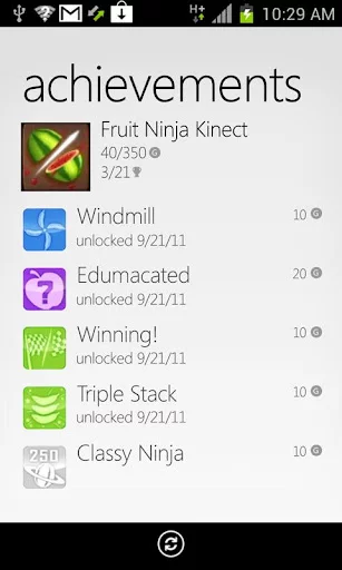 The Games section of My Xbox Live shows your complete library of Xbox titles