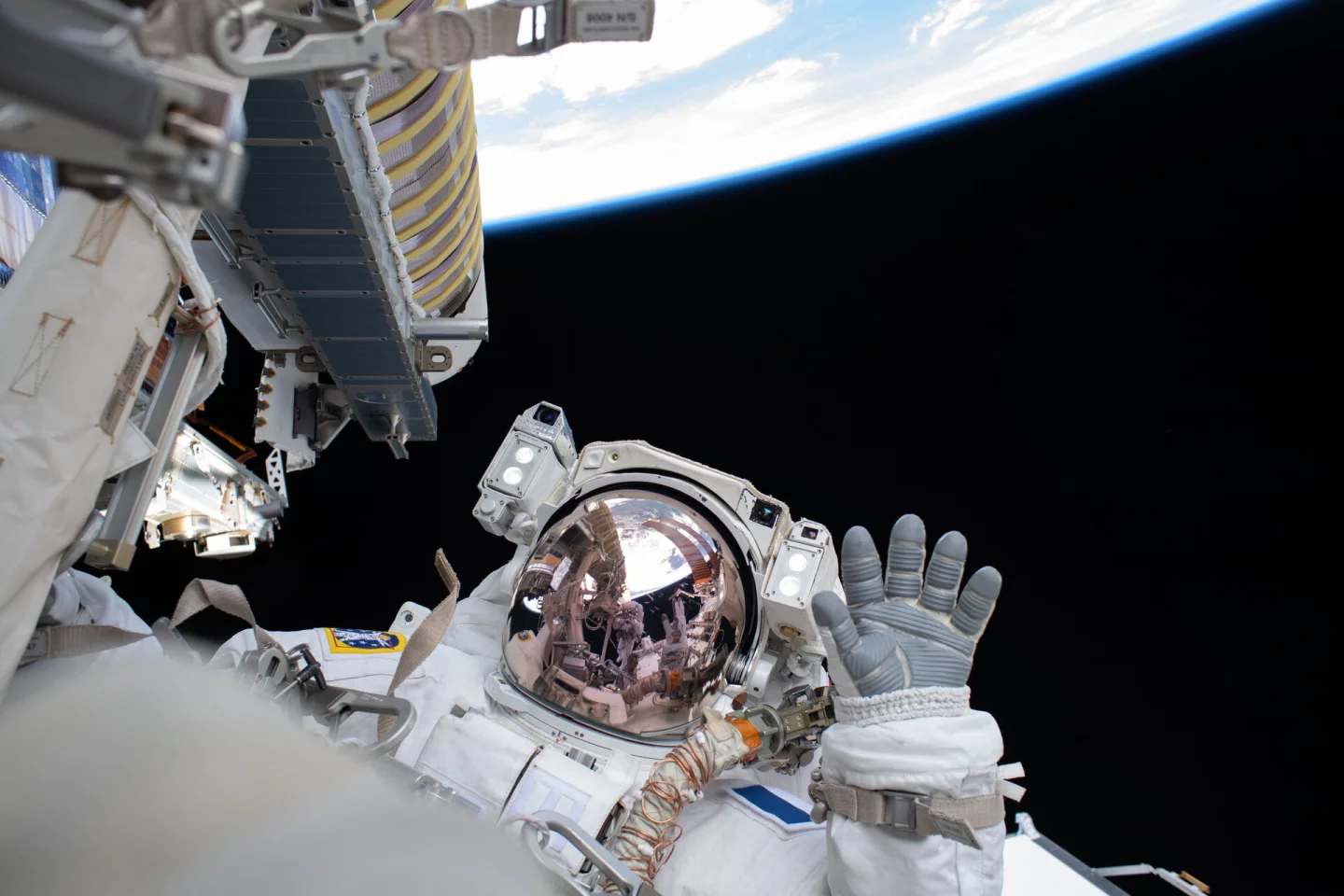 Pesquet pictured during the second spacewalk
