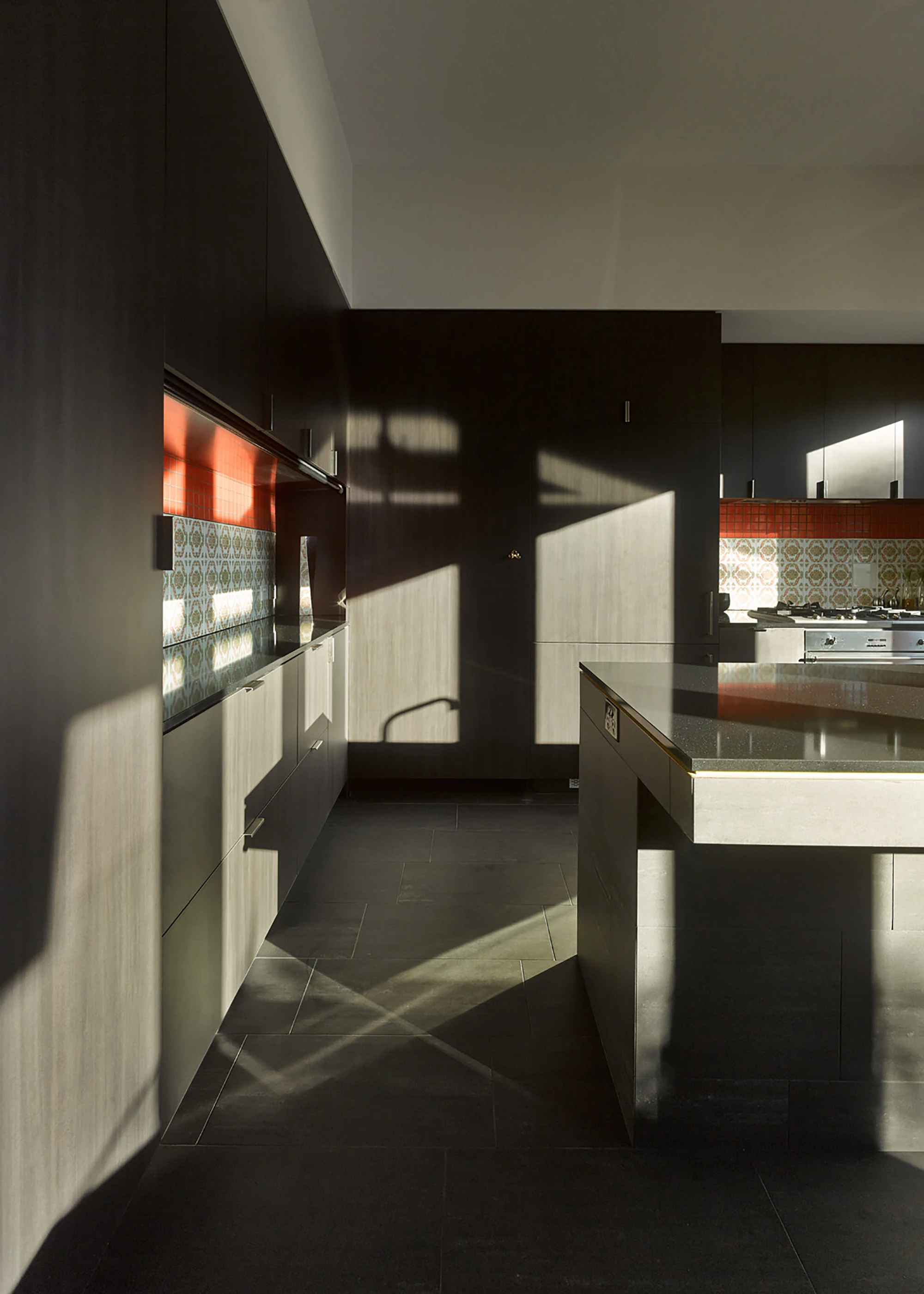The house features other practical energy-reducing measures, such as low-energy light fittings and a solar hot water system (Photo: Peter Bennetts)