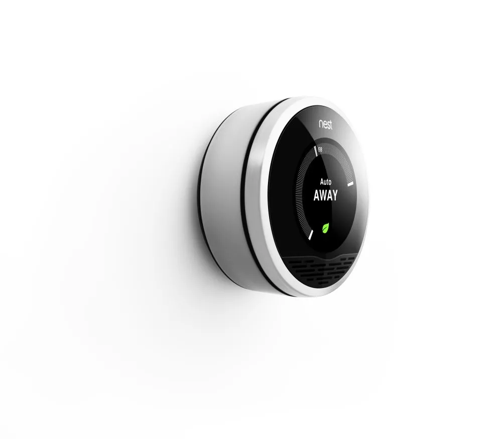 The Nest Learning Thermostat's Auto-Away feature adjusts the temperature depending on whether someone is at home or not