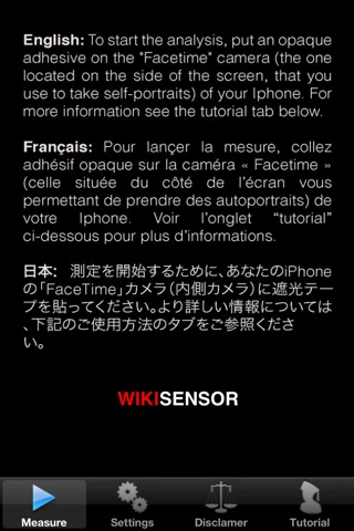 WikiSensor app instructions