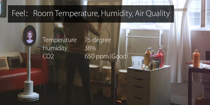 The sensor array allows for comprehensive indoor ambient monitoring
