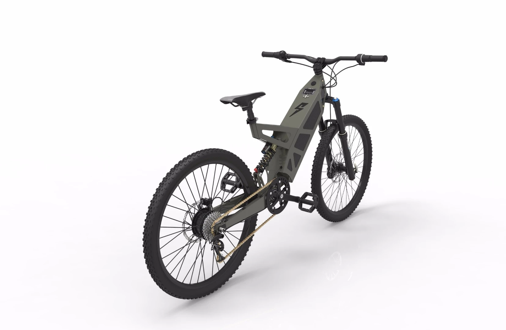 The P-7 has a 250 W hub motor in the rear wheel