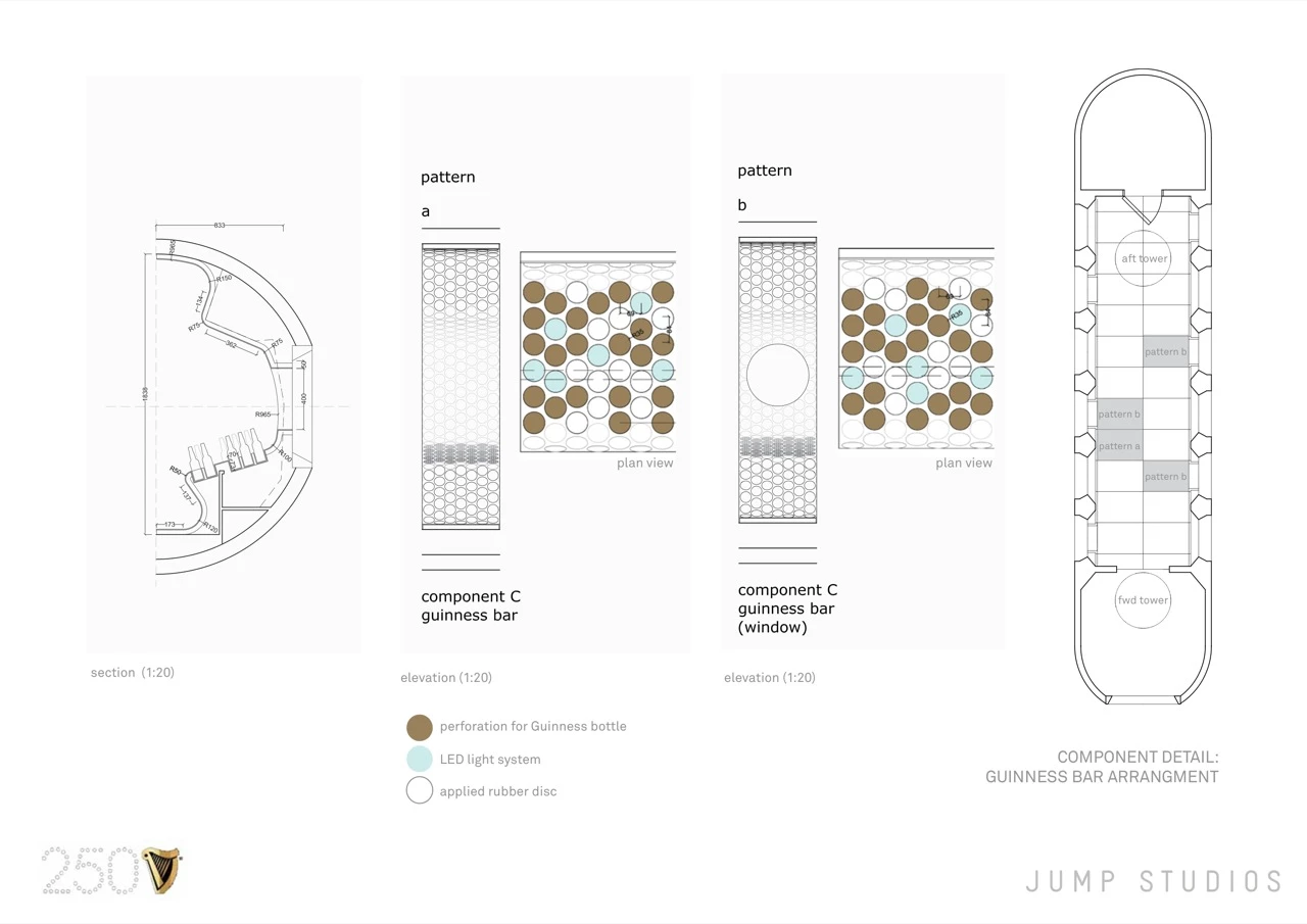 Bar arrangements in submarine shell