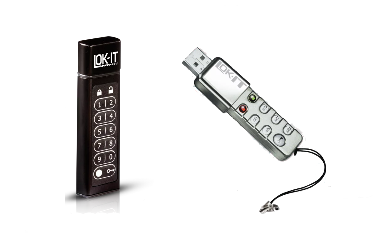 LOK-IT flash drive from Systematic Development employs a hardware-based PIN system that needs to be unlocked before any data can be accessed