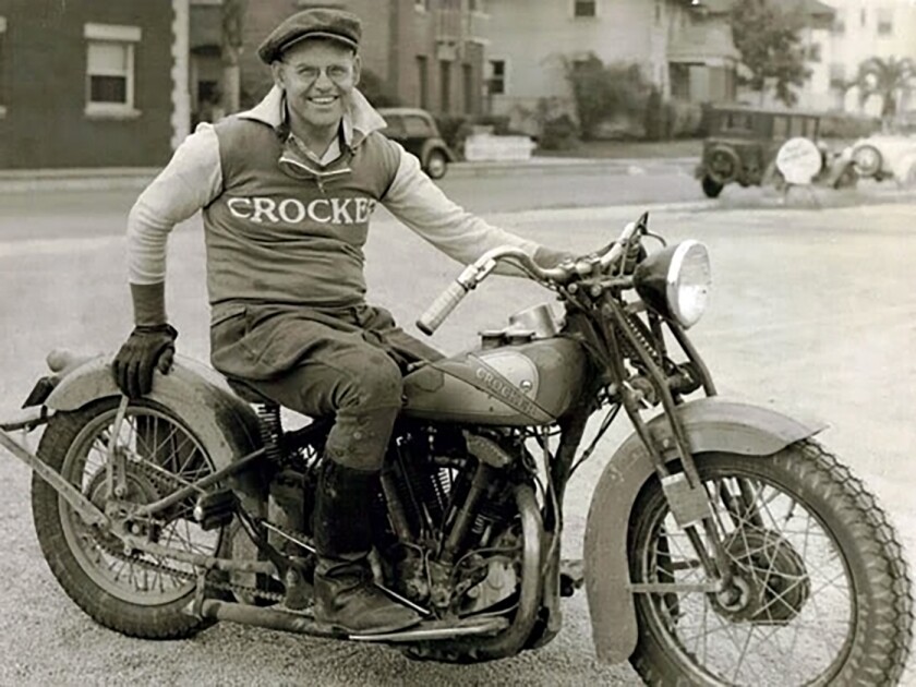 Albert Crocker and Paul Bigsby (pictured) collaborated on the original Crocker speedway bikes, then the Crocker v-twins and when WW2 intervened and production ceased, Crocker went into the fledgling aerospace industry while Bigsby arguably invented the electric guitar. Our listing of the world's most valuable guitars contains dozens of guitars with Bigsby's tremelo arm fitted.