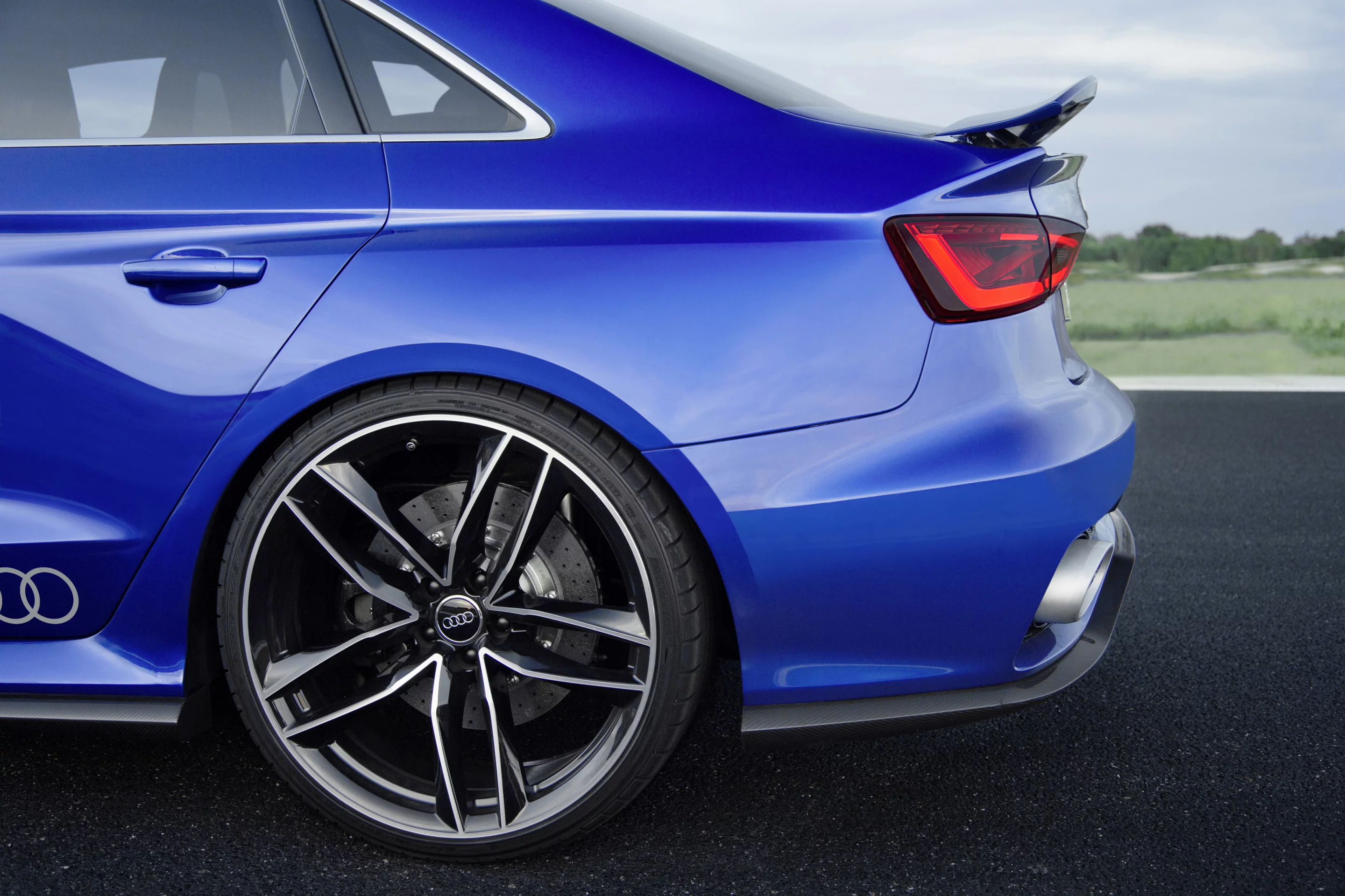 The A3 clubsport quattro drives on 21-in wheels