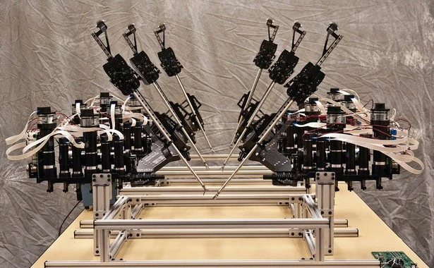Three of the Raven II surgical robots (Photo: UW)