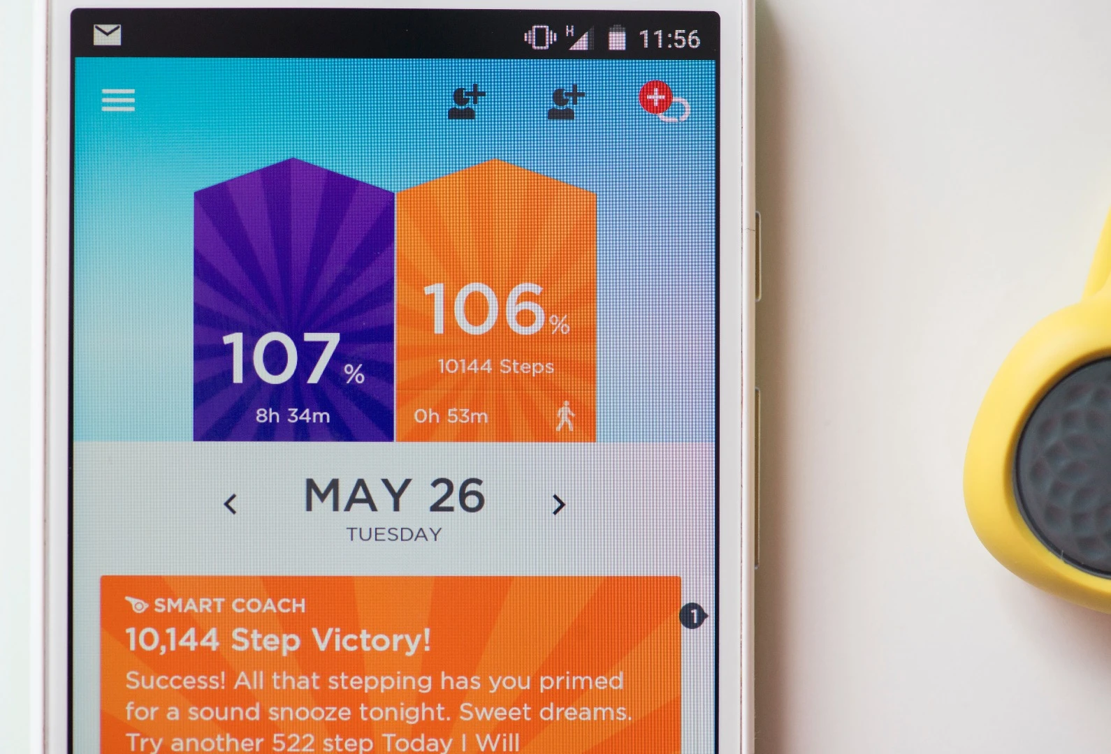 The UP app for the Jawbone Up Move fitness tracker make it easy to see daily activity and sleep information