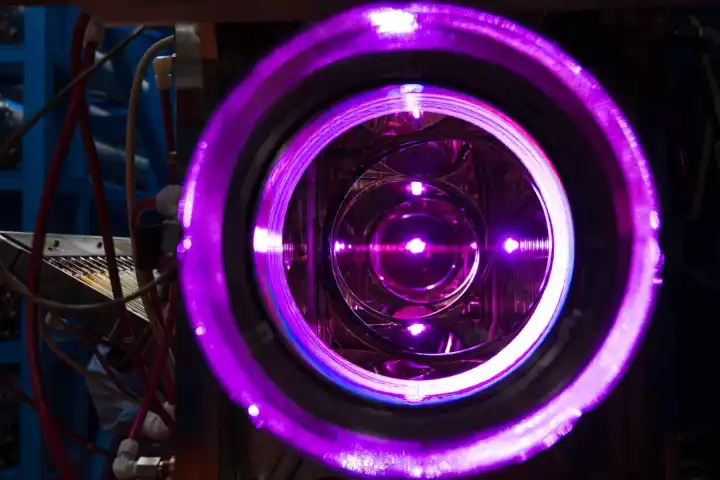 The OMEGA laser used in the pellet experiments