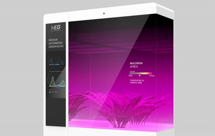 MEG monitors the growth and health of the plants inside