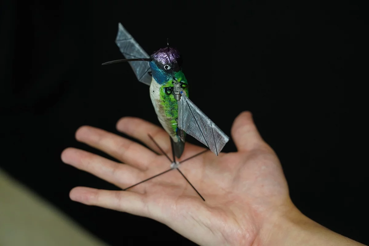 Purdue University researchers have developed a robotic hummingbird that can pull off the real thing's characteristic aerial stunts