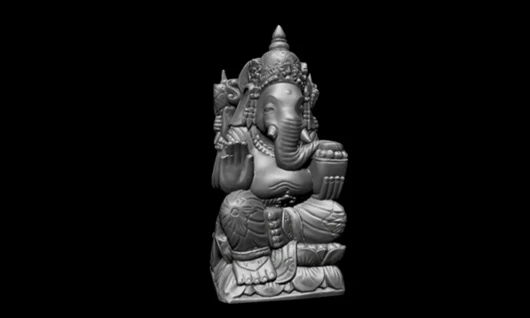 A statue of Ganesh generated with the Go!SCAN 3D scanner