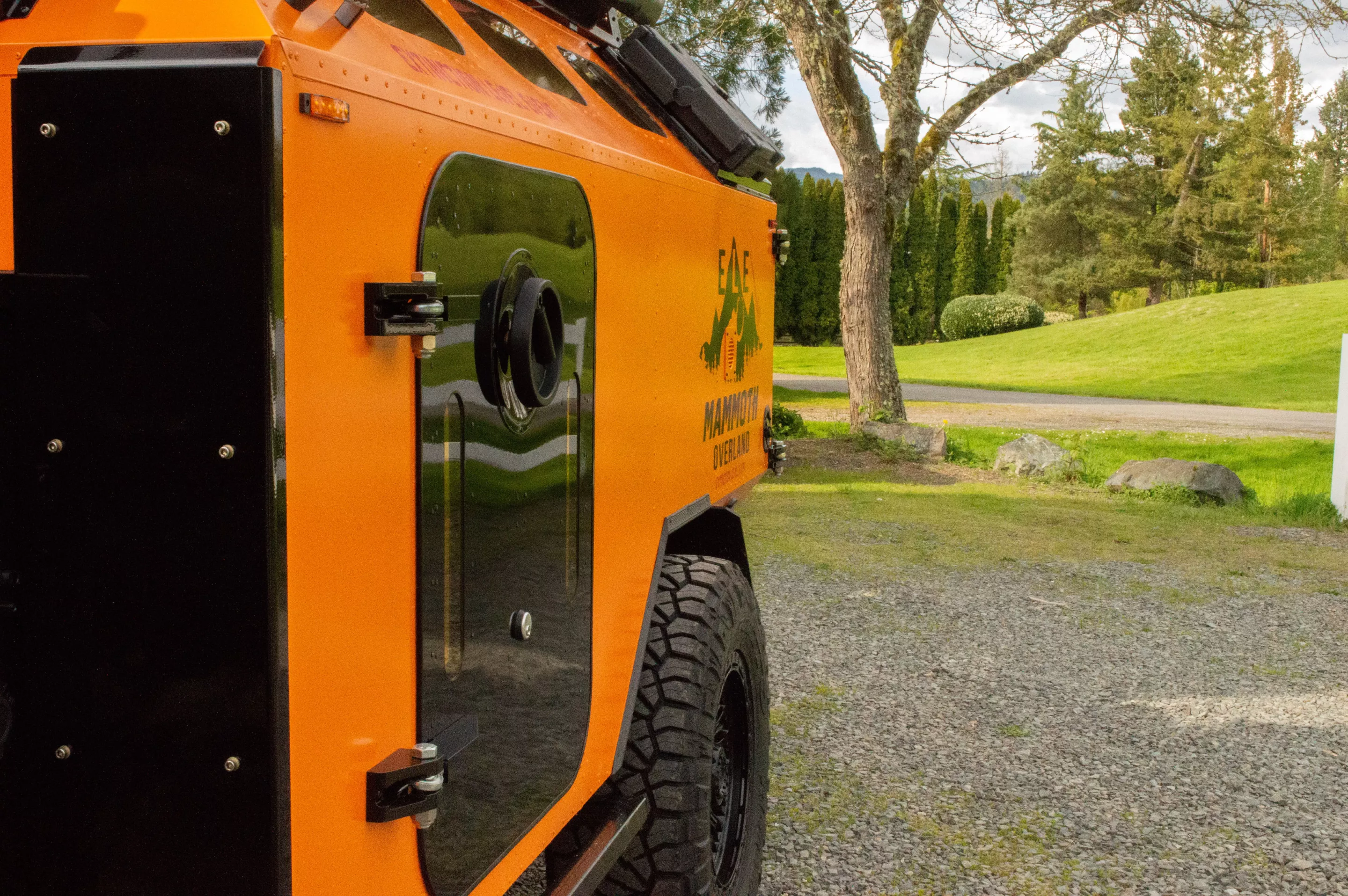 Submarine-style doors close up the pressurized cabin that
