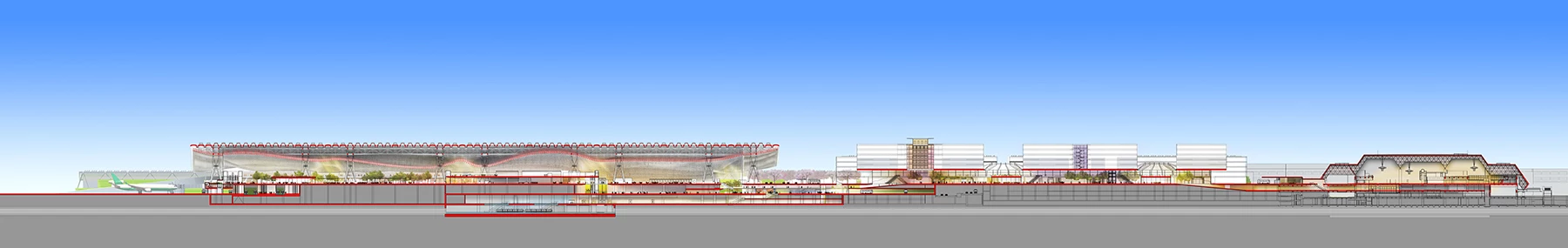 A long section view of the new terminal