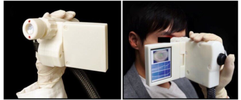 The other, more camcorder-like version of the scanner