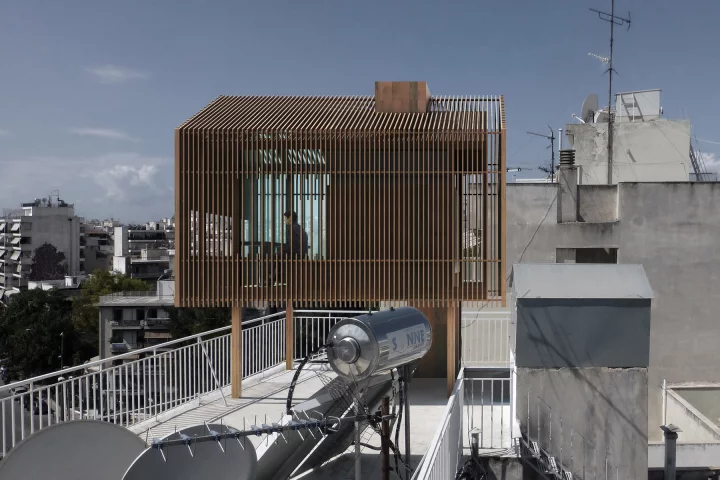 Titled Detached, the tiny cabin was created for an art exhibition named "The Minimum Structure" (Image: Panos Dragonas Christopoulou Architects)
