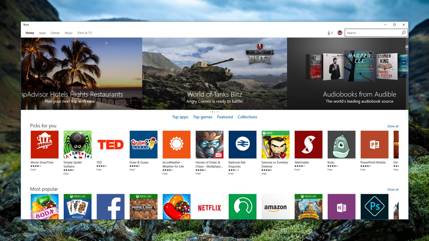 Aside from Microsoft's own apps, there's not much to tempt you into the Windows Store