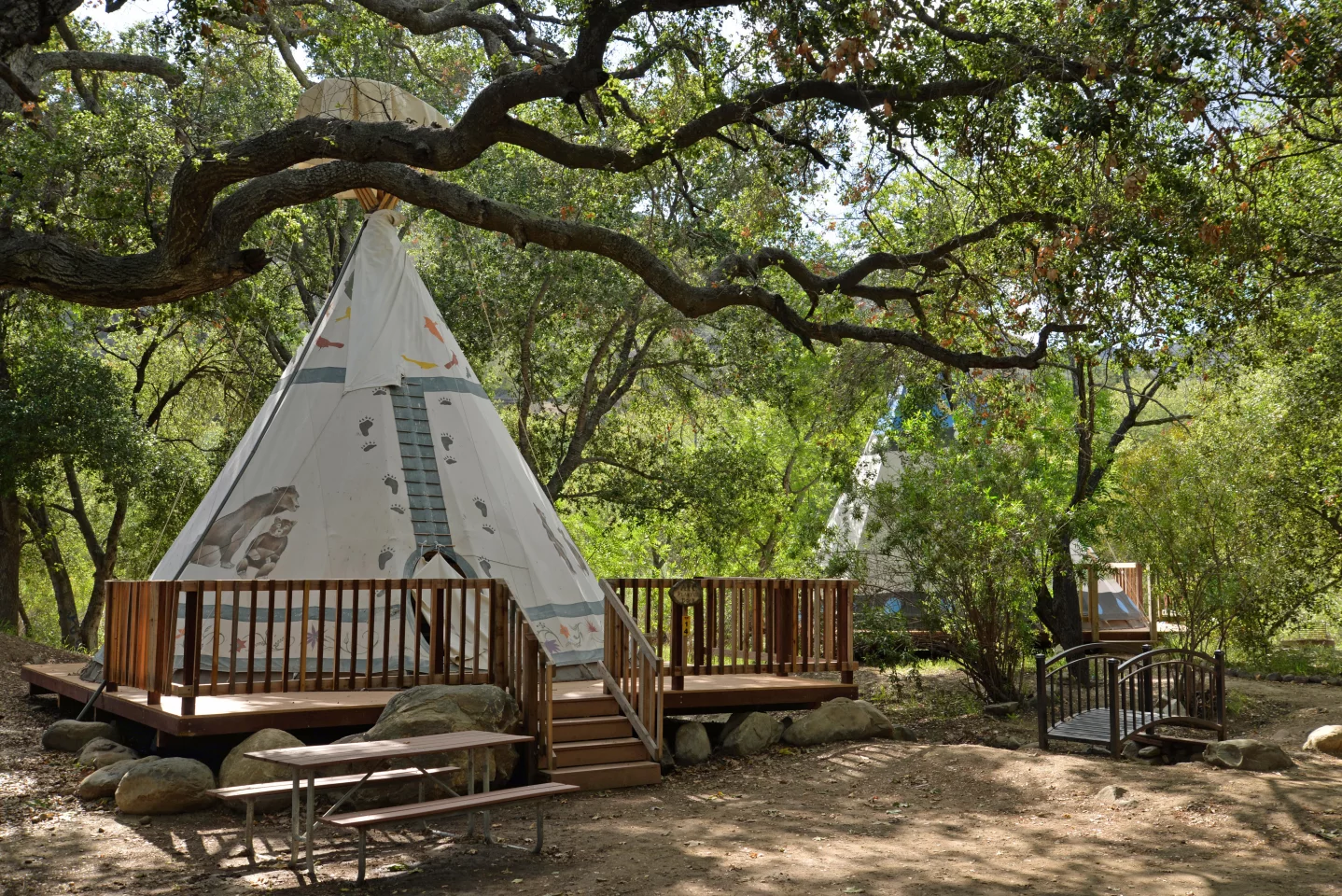 A teepee at the Ventura Ranch, California KOA campground