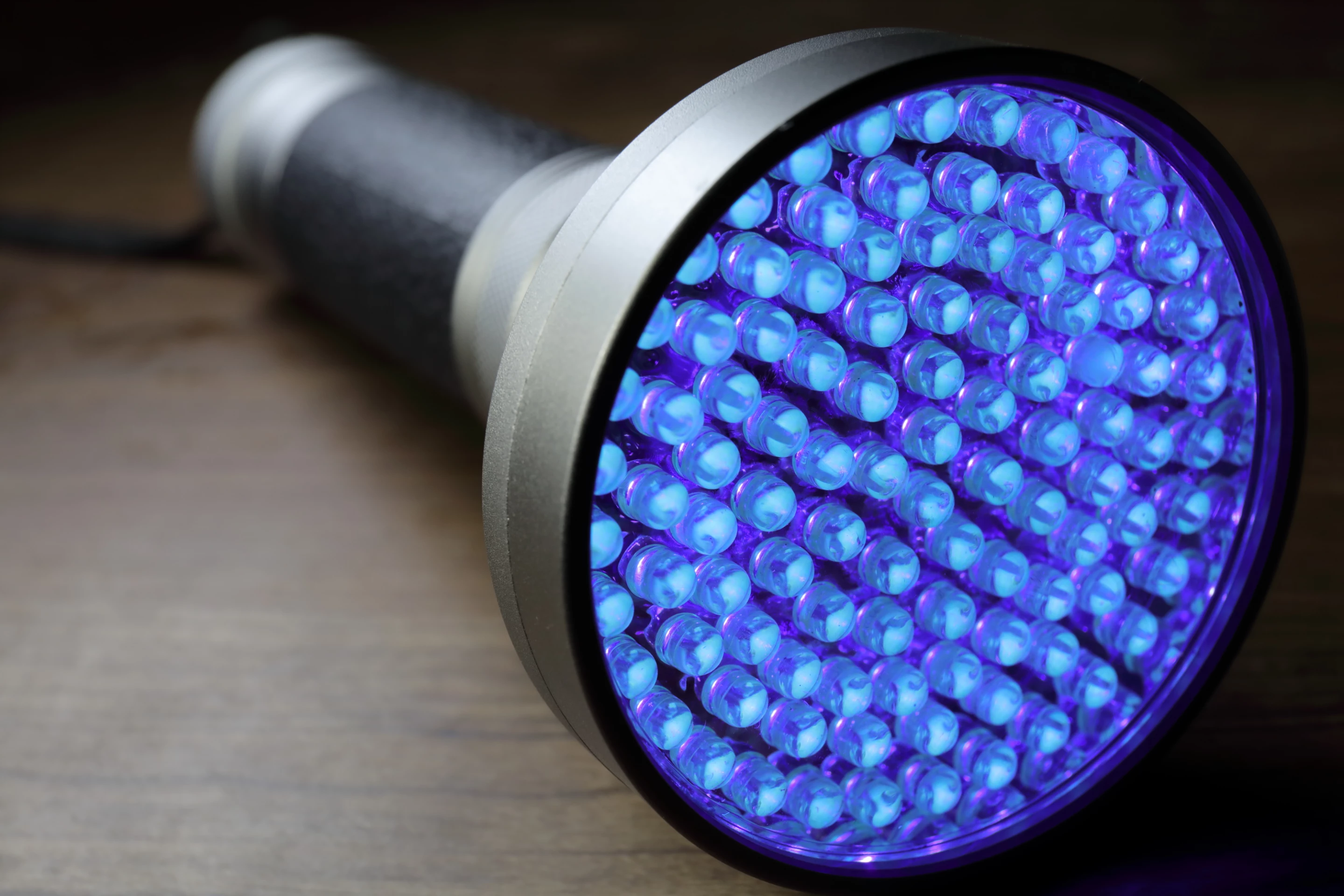 UV LEDs (pictured here in a blacklight flashlight) could help seniors produce much-needed vitamin D, without causing skin damage