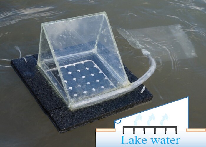 Hydrophilic paper absorbs water, while a coat of carbon black absorbs sunlight, heating and evaporating the captured water
