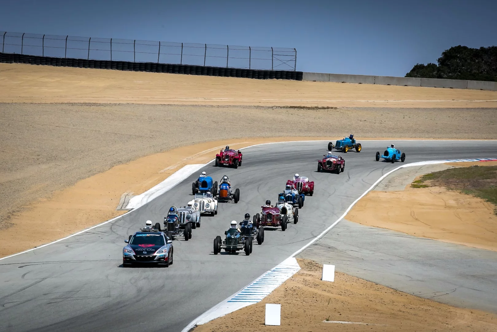 BMW pace car holds back the Group 1A - Pre 1940 Sports Racing & 1927-1951 cars