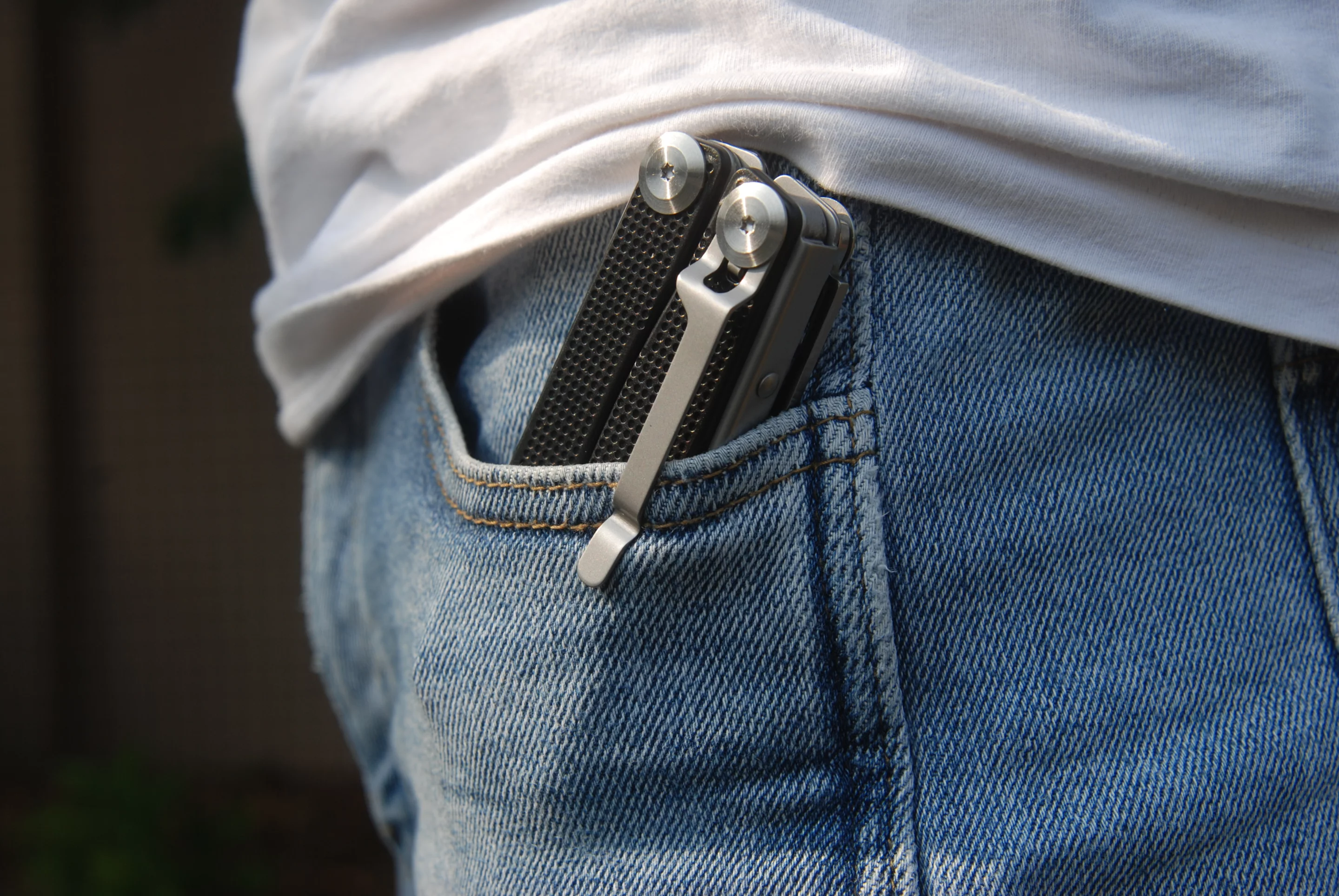 The Talos multitool features an included pocket clip for when you’re on the move