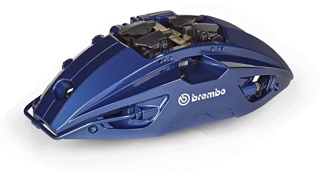The new brake caliper from Brembo saves weight by strategically placed openings on its body